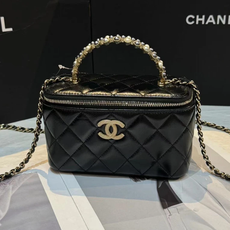 95新 Chanel/香奈儿 Chanel新款珍珠手柄化妆盒24070199-08