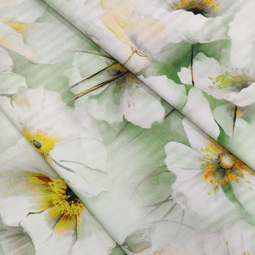 新款印花布料纯棉贡缎棉绸高档人造棉绸缎亲肤面料【139】