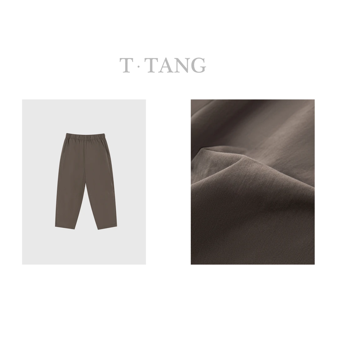 秋冬60s锦棉微弹平纹面料时尚休闲百搭舒适简约透气棉裤【6725】NN