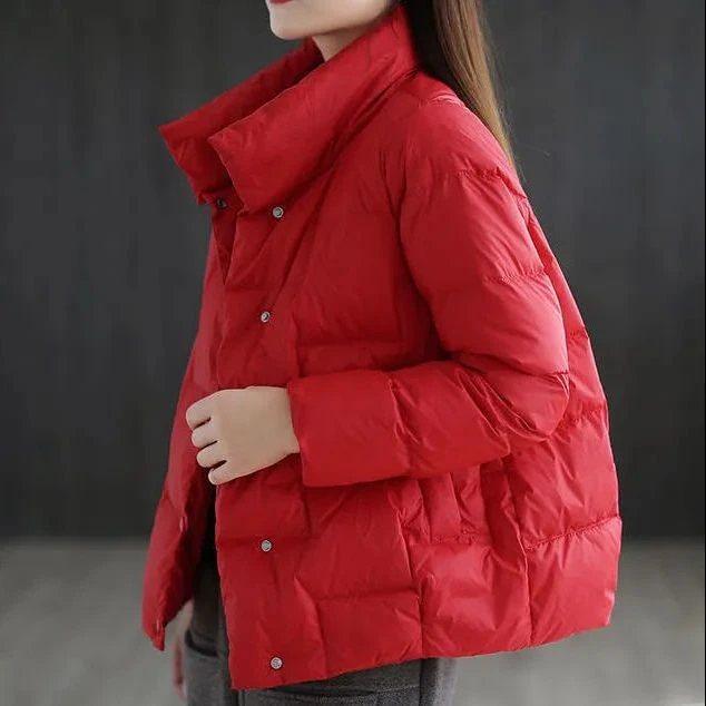 2022新款立领羽绒服棉户外运动女短款冬季韩版宽松棉袄轻