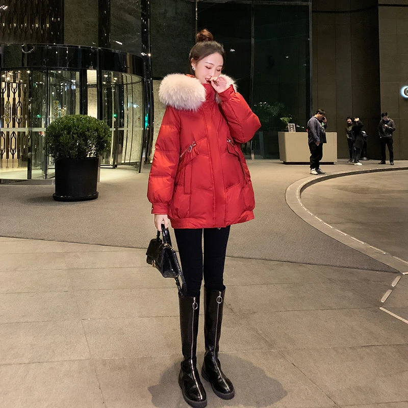 羽绒服新款爆款羽绒女士女款季中长款时尚衣洋气宽松袄加