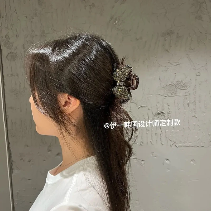 韩国高奢施华满天使之翼鲨鱼夹8cm原创设计