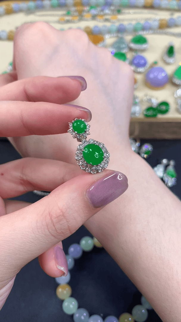 【闪购商品】翡翠吊坠(不含链)18K金镶嵌X176|18000+0