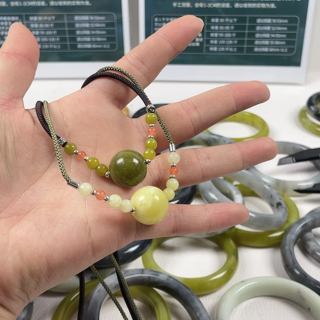 【闪购商品】蛇纹石玉手镯合金