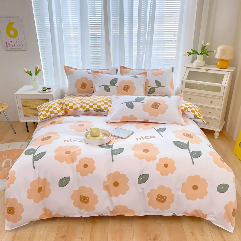 【新品上新】加厚磨毛四件套学生宿舍三件套被套小清新四季通用