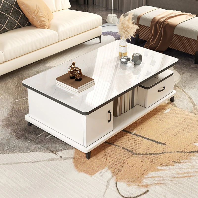 茶几客厅家用轻奢简约现代小户型办公室茶台欧式钢化玻璃茶几桌子