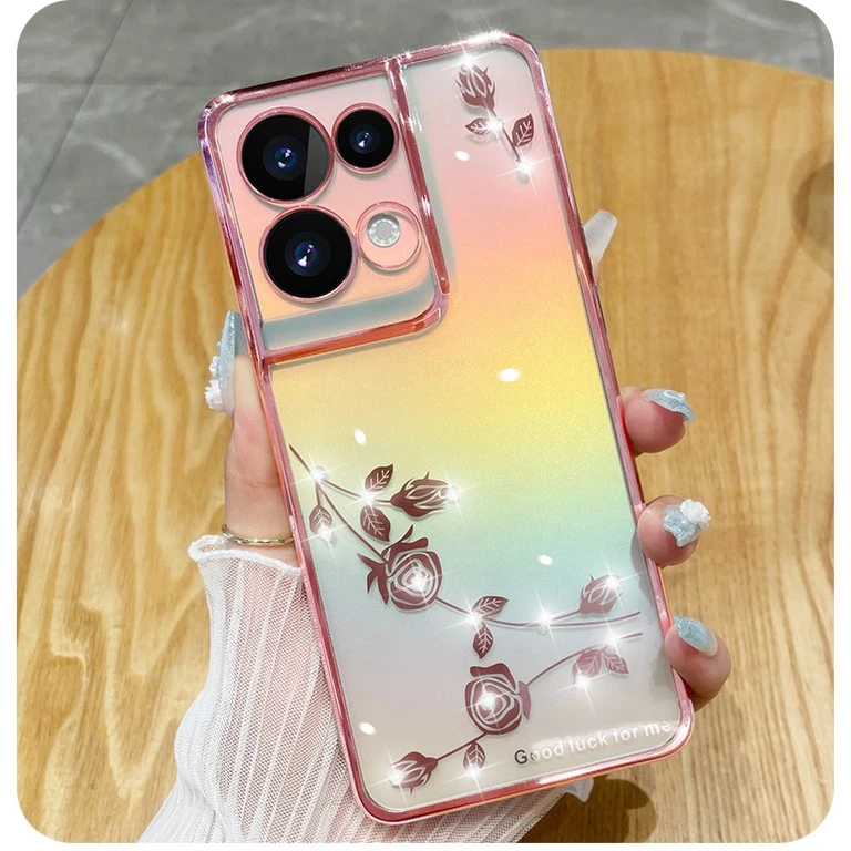 OPPO系列手机壳Reno8女款reno5/6/7/8pro创意玫瑰oppo系列防摔壳