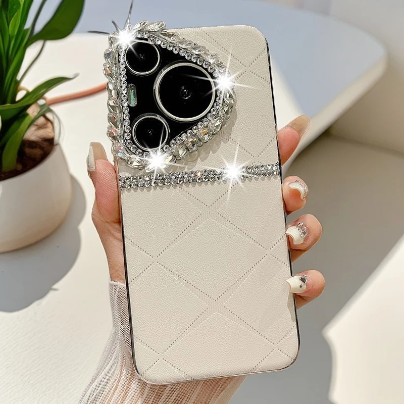 适用华为p70pro手机壳Pura70唯美pura70ultra时尚皮纹手链防摔壳