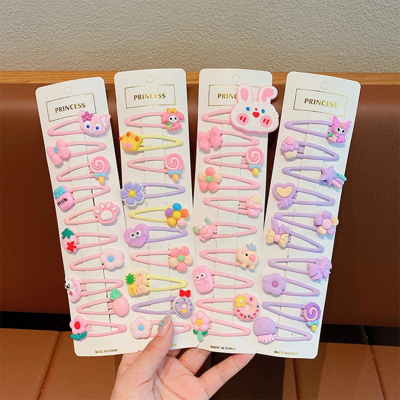 儿童小女孩碎发bb夹不伤发草莓熊卡通碎发夹宝宝刘海侧边夹碎发