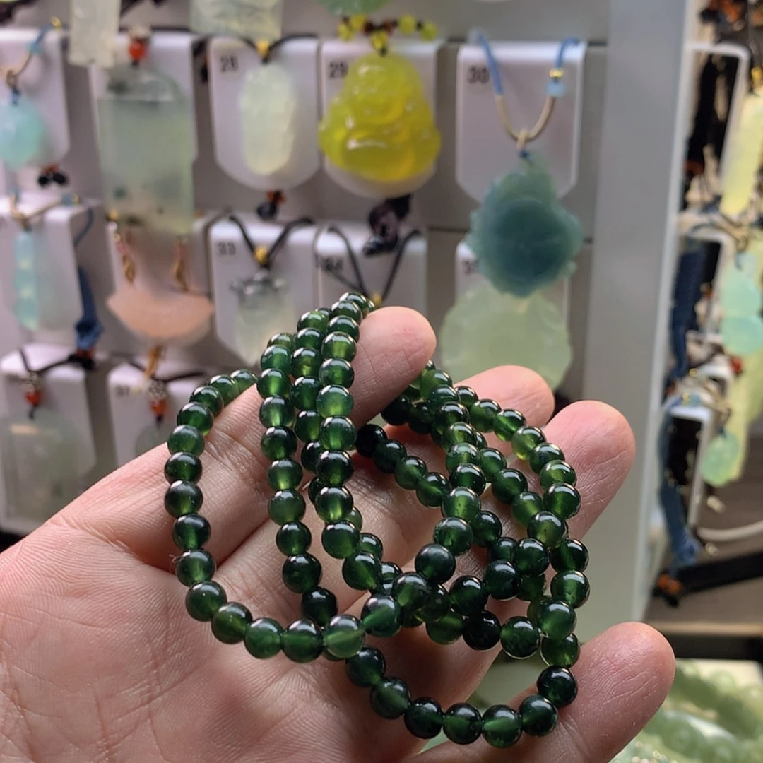 【闪购商品】蛇纹石玉手链未镶嵌