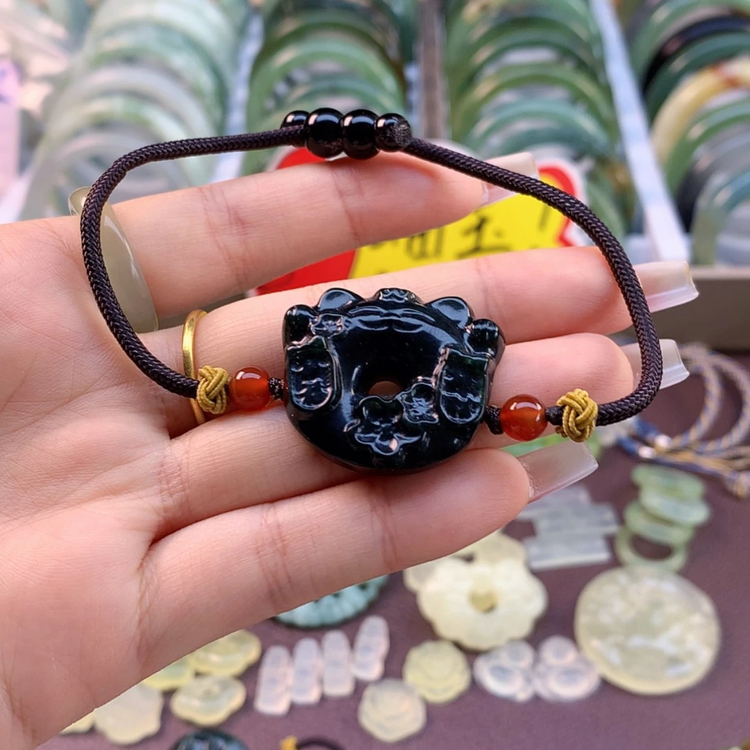 【闪购商品】蛇纹石玉颈饰合金