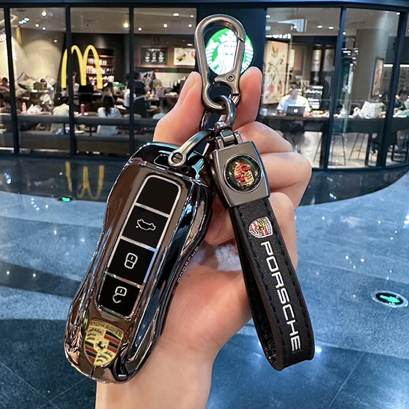 保时捷钥匙套玛macan帕拉梅拉卡宴911新帕美718全包taycan壳扣