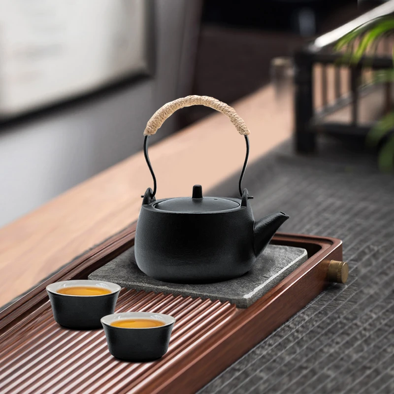 黑陶提梁壶茶具