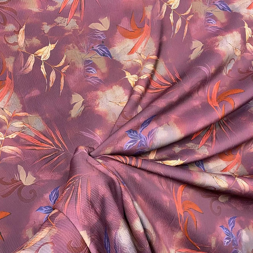 （25322）2024新款高端醋酸珍珠缎中国风旗袍汉服睡衣服装印花面料