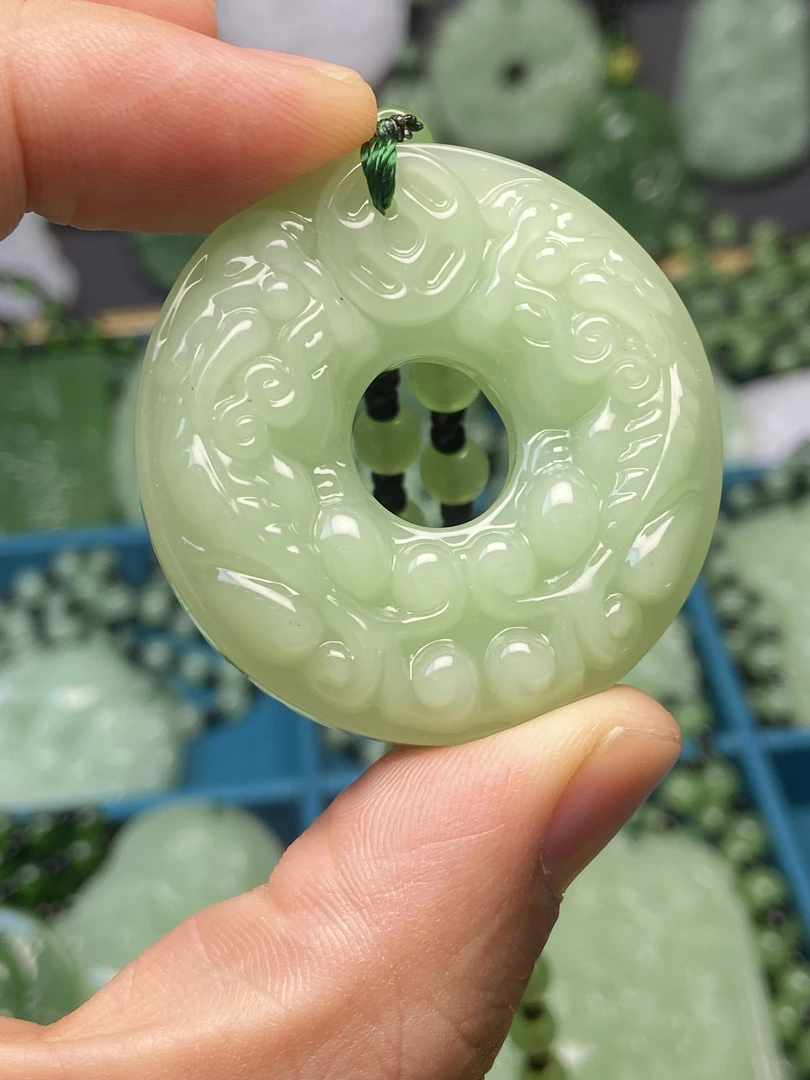 FQ浅绿色貔貅百搭平安扣生肖挂饰吊坠