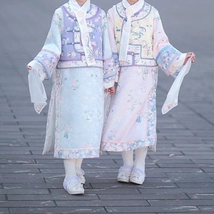 YMH007【相思意】汉服女童宝宝中国风宫廷刺绣格格服超仙马甲旗袍裙