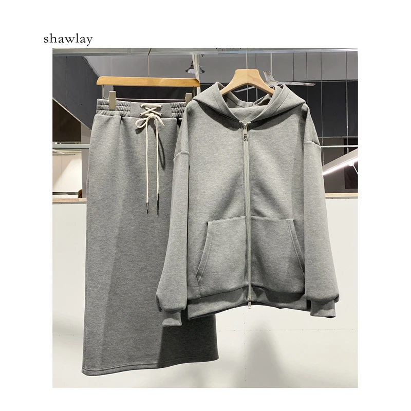 胶囊系列·长卫衣短裙套装 休闲连帽卫衣套装CL2567