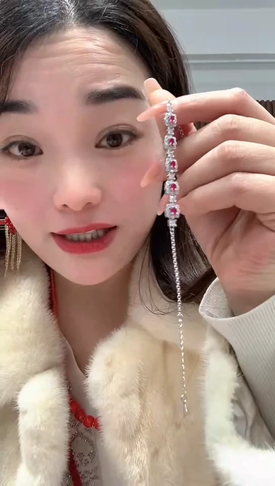 【闪购商品】琉璃手工艺品16058红宝手链