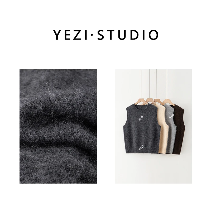 叶子定制-【高知穿搭】百百澳毛时尚拉绒圆领背心24429203-10/26