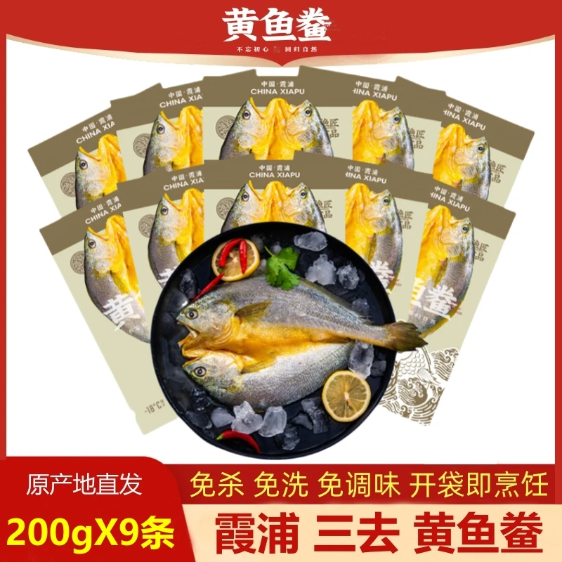 【200g/条X9条】霞浦黄鱼鲞咸香大黄鱼 宁德黄花鱼新鲜冷冻免杀免洗