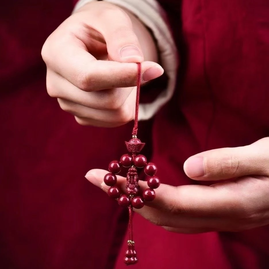 新款原创貔貅手机挂件包挂纯手工编织链子