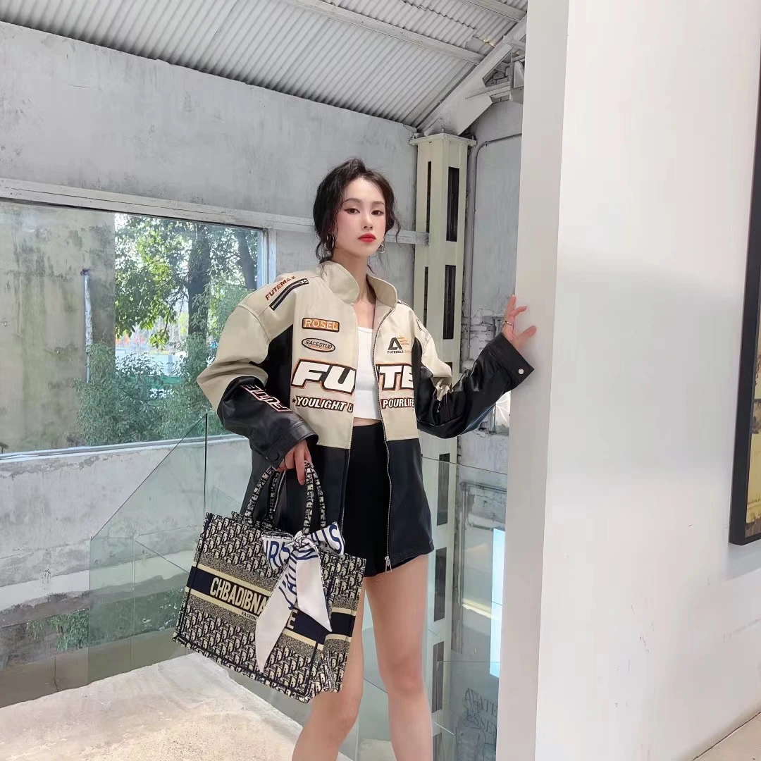 Djre「正品现货」奢品定制时尚刺绣手提大包大托特女包