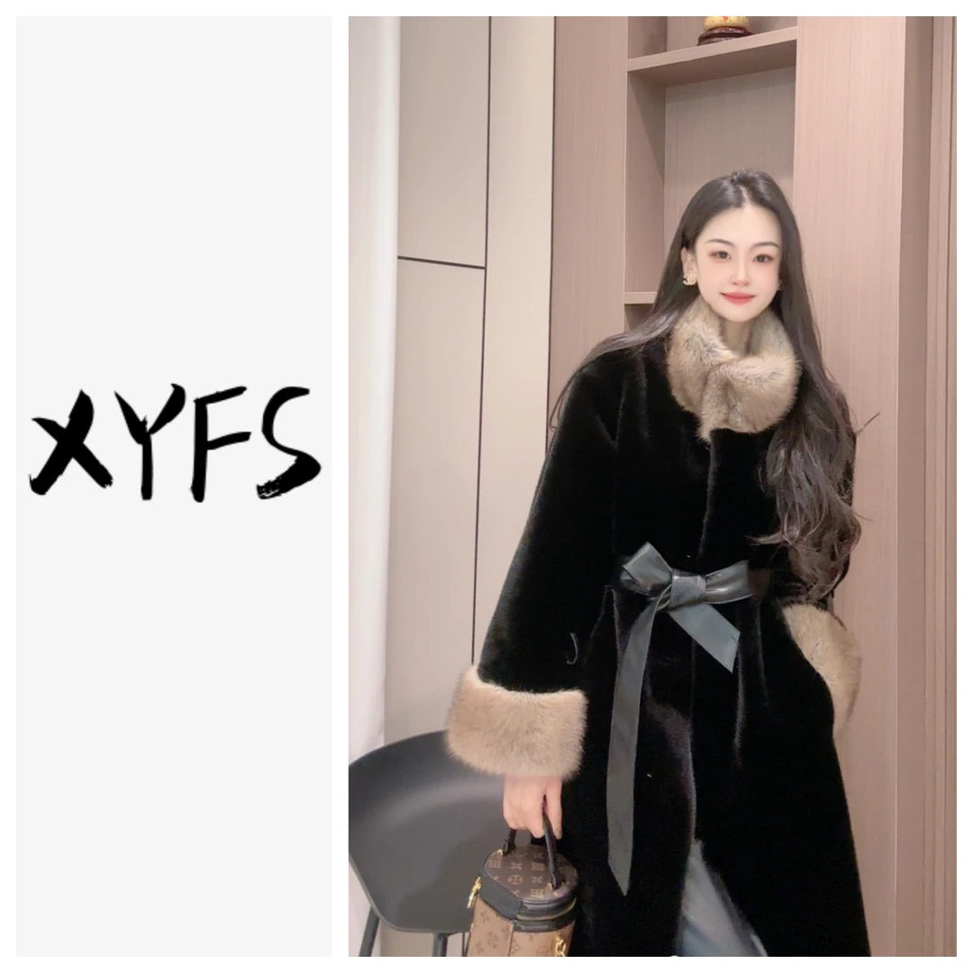 《xinyufushi68-135》新款时尚港风长款女装外套