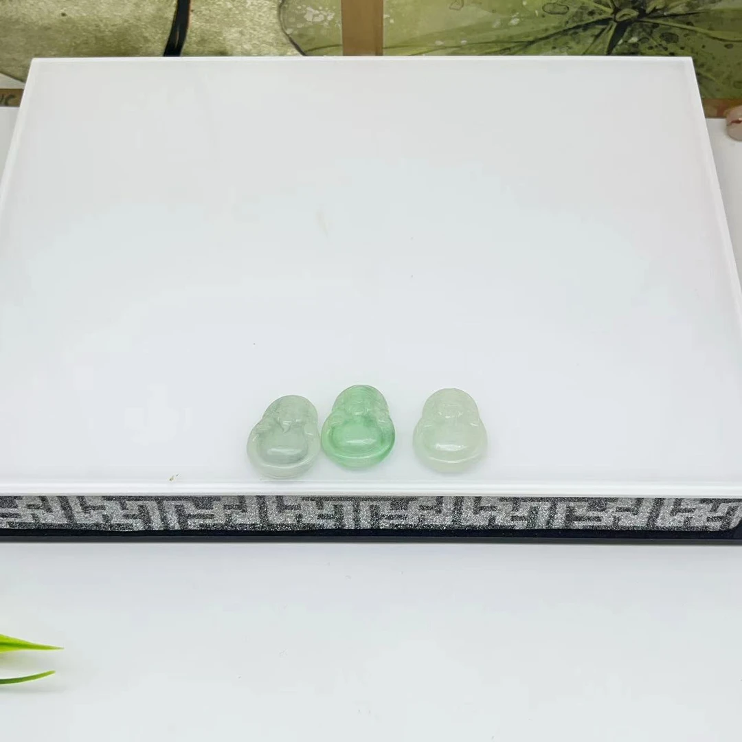 瑕疵处理天然缅甸a货翡翠财神吊坠 XC067—多样性发一件