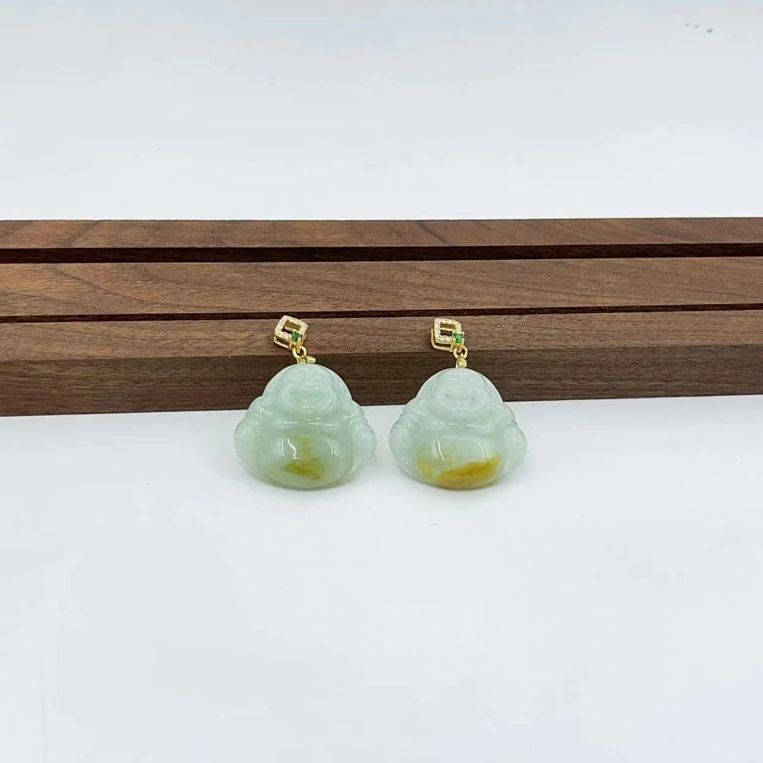 天然缅甸a货翡翠黄翡佛公吊坠 F836—多样性发一件