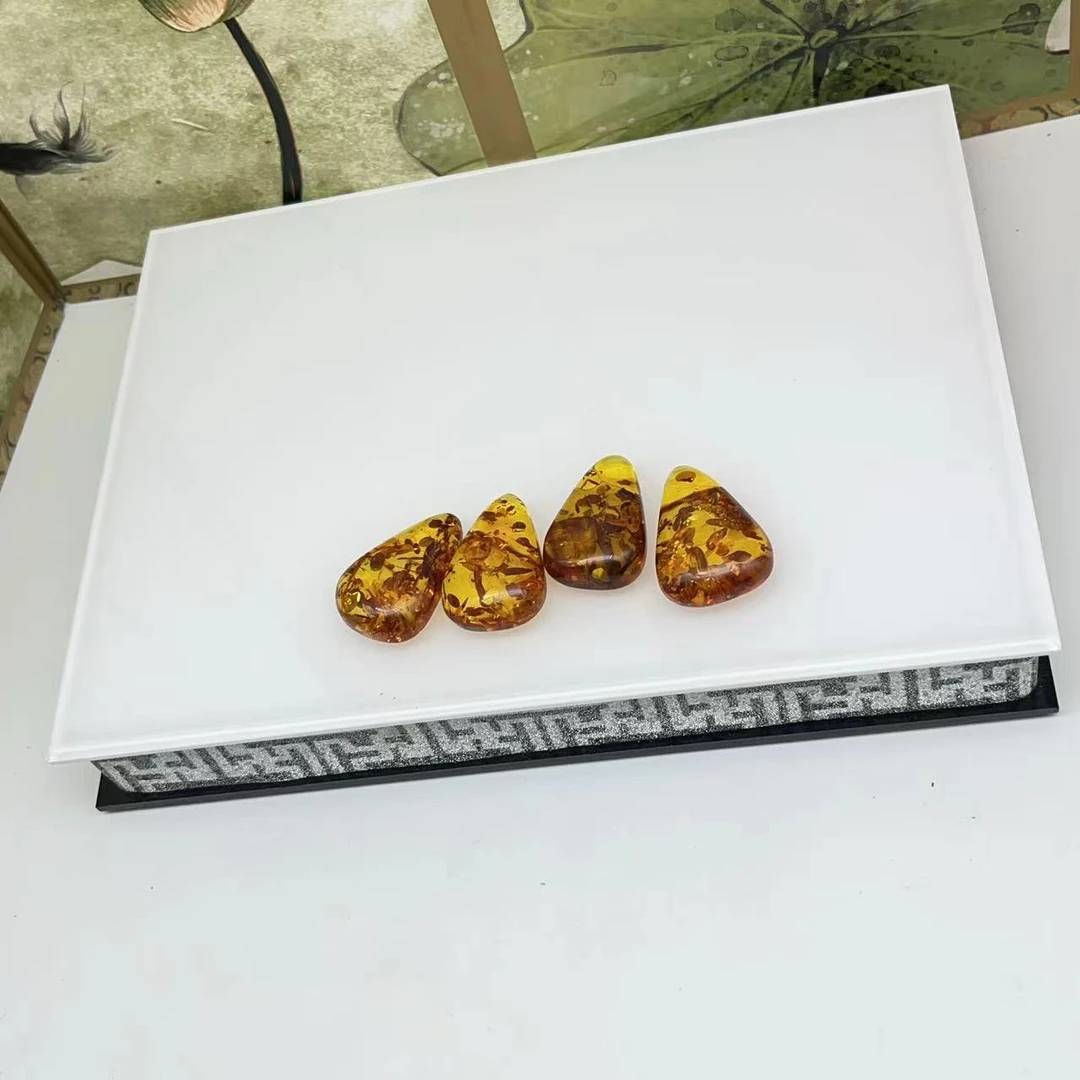 天然花珀水滴吊坠 M849—多样性发一件