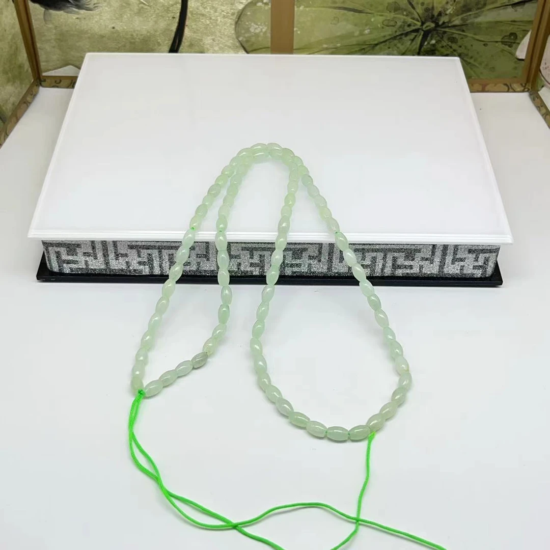天然缅甸a货翡翠米珠项链绳 C333—多样性发一件