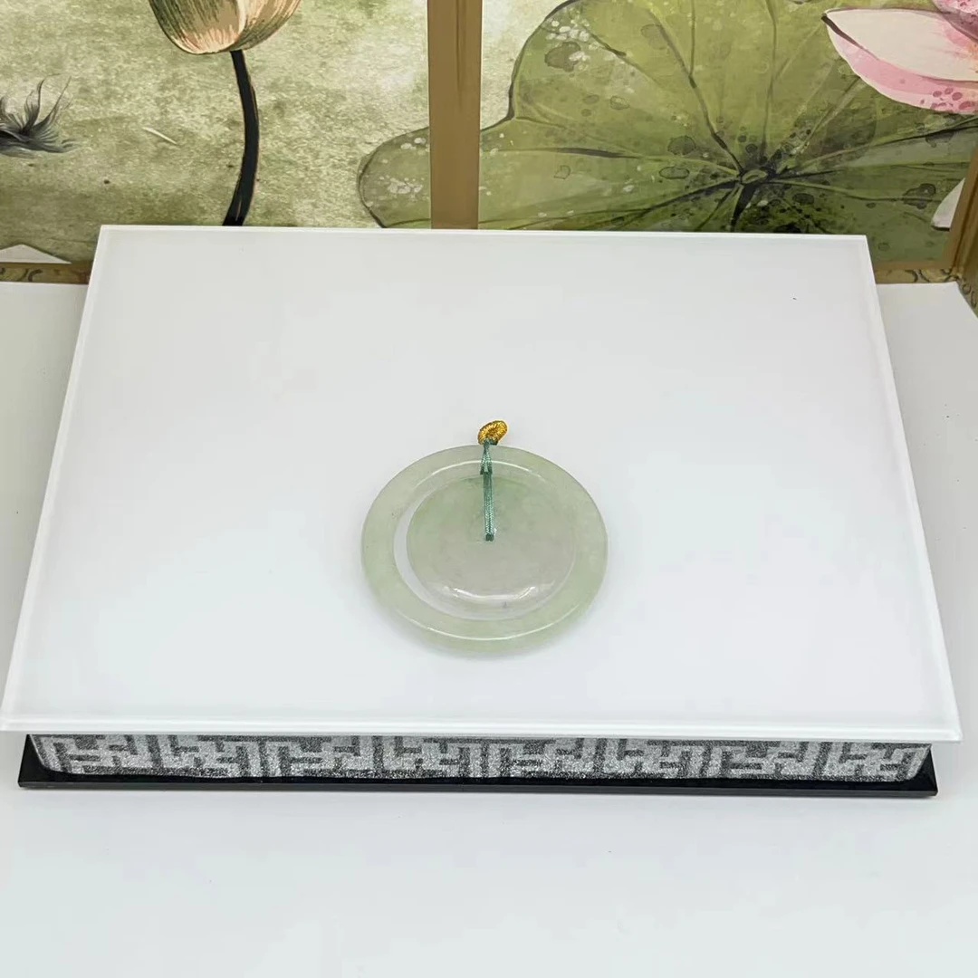 天然缅甸a货翡翠平安子母扣吊坠 C145—多样性发一件