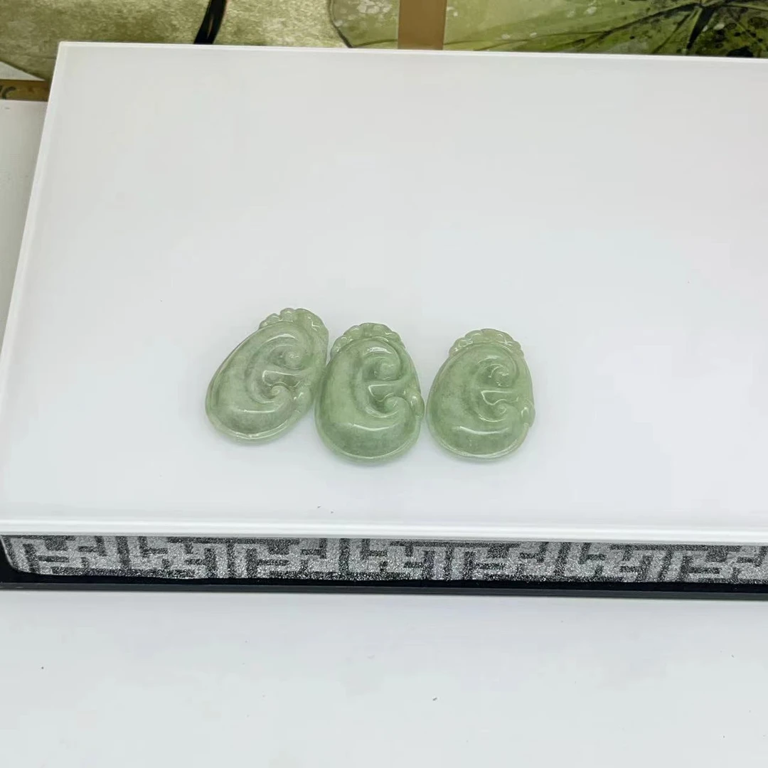 天然缅甸A货翡翠如意吊坠 C193—多样性发一件