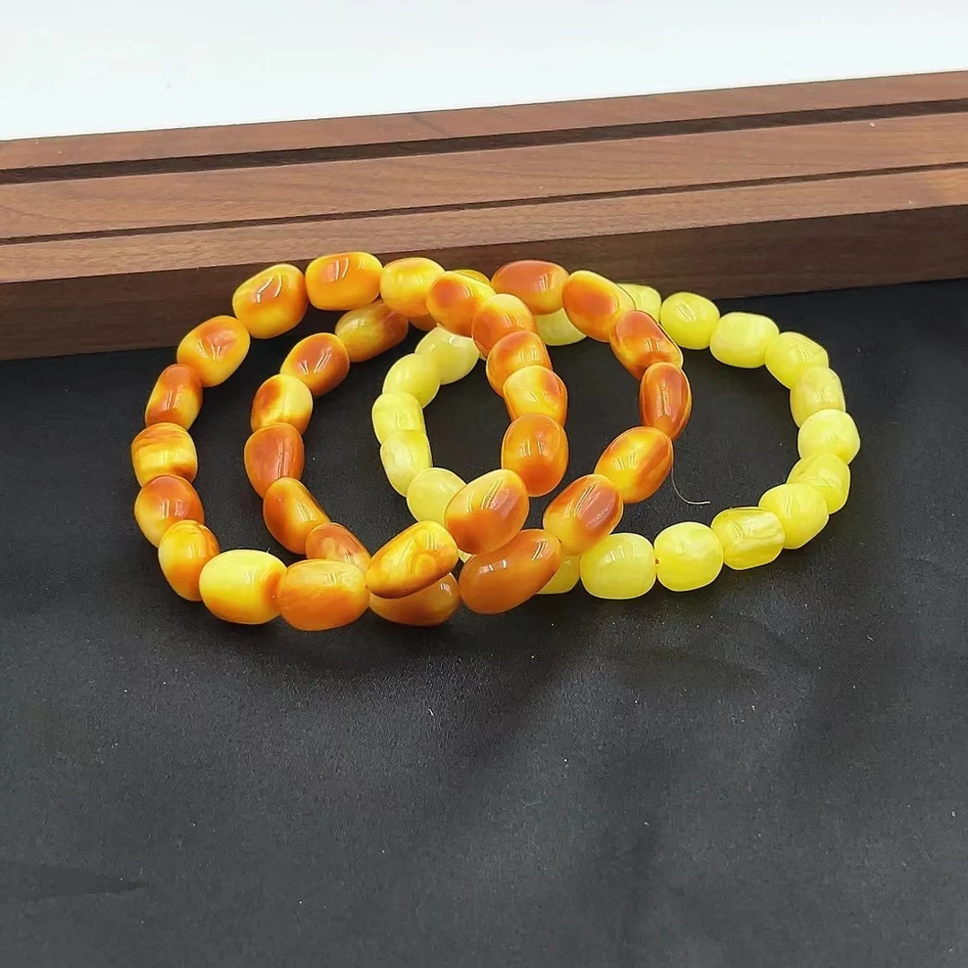 天然俄料蜜蜡随型手串 M608—多样性发一件