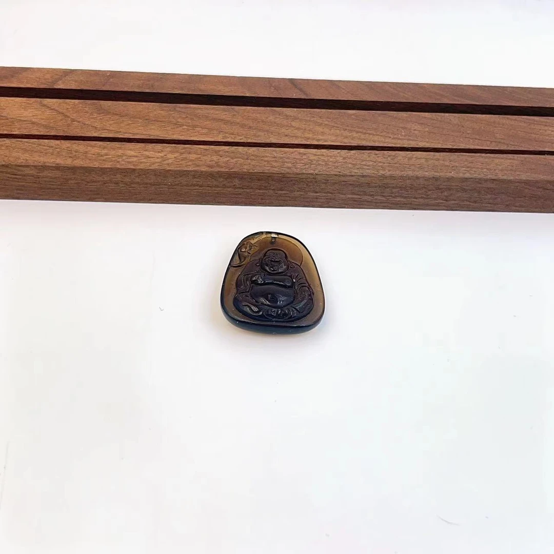 天然黑曜石佛公吊坠 K656—多样性发