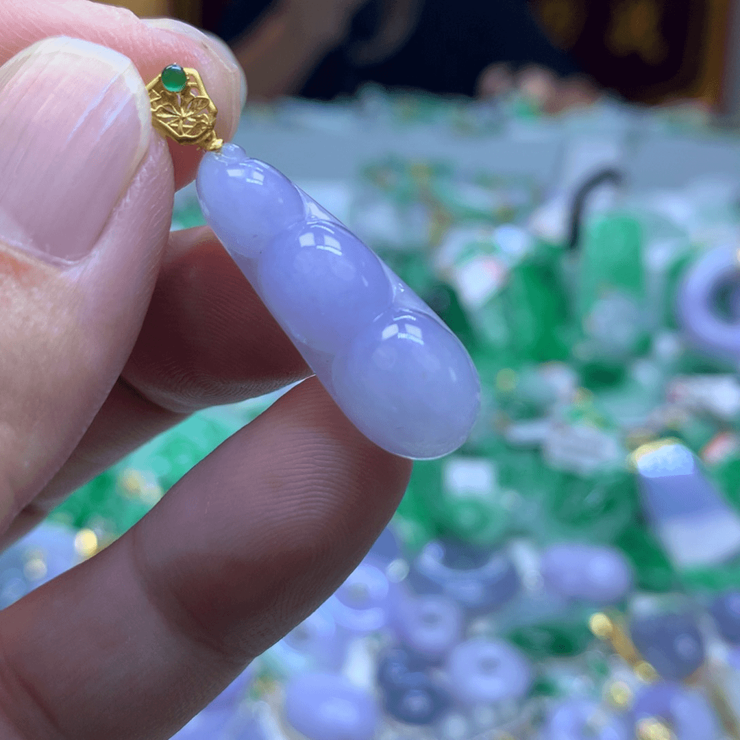 翡翠颈饰18K金镶嵌nvchunvnvmm