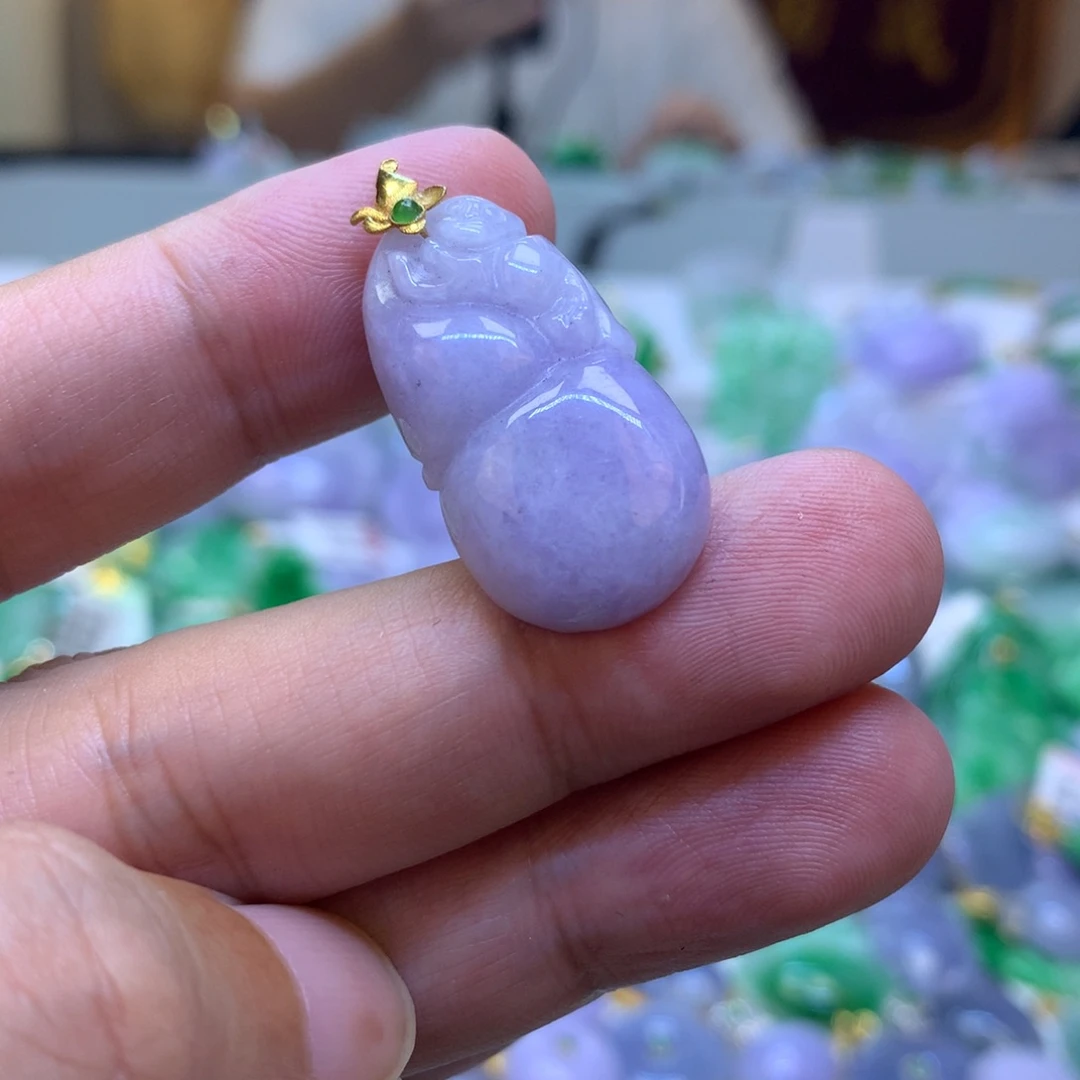 翡翠颈饰18K金镶嵌翡翠