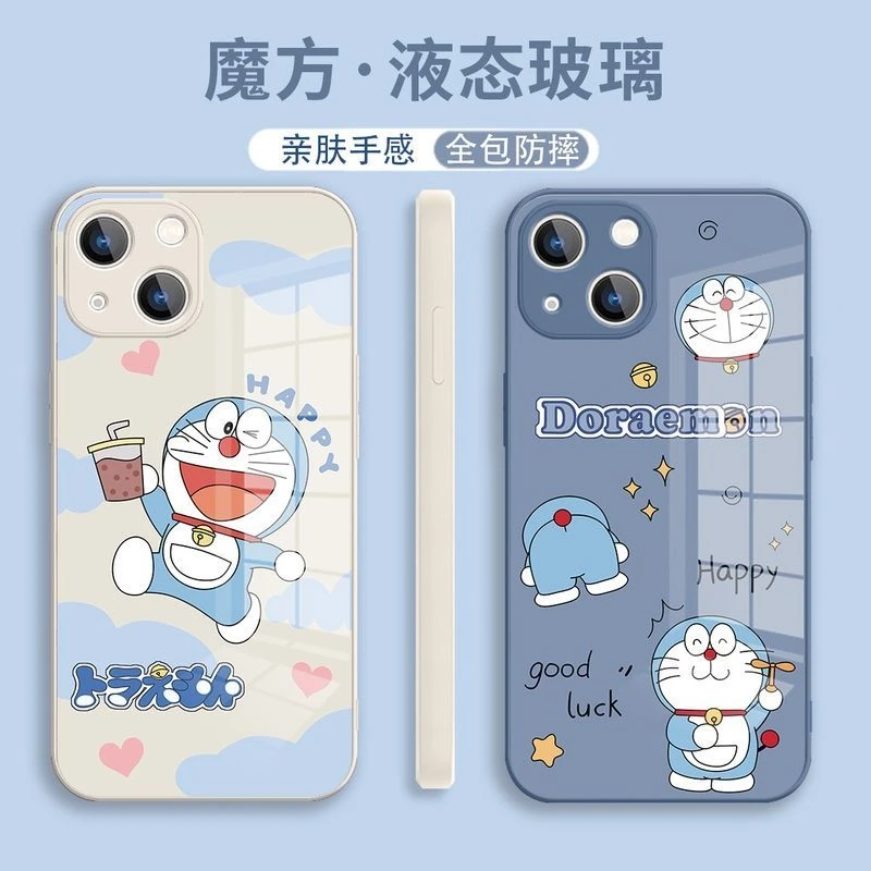 适用可爱蓝胖子iPhone14手机壳苹果13promax卡通12哆啦11a梦x叮当