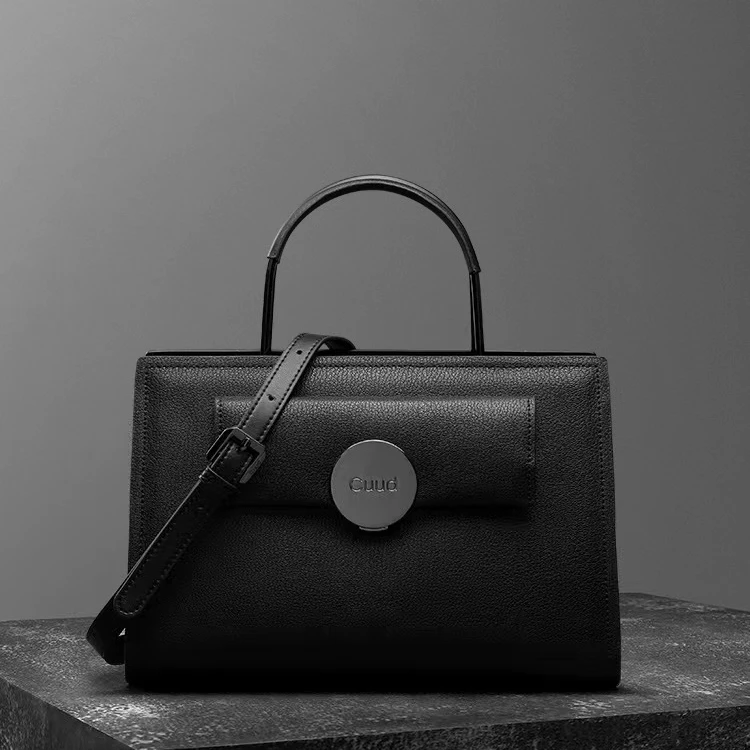 【专柜】Cuud时尚商务牛皮手提公文包小众高级感单肩斜挎真皮女士包