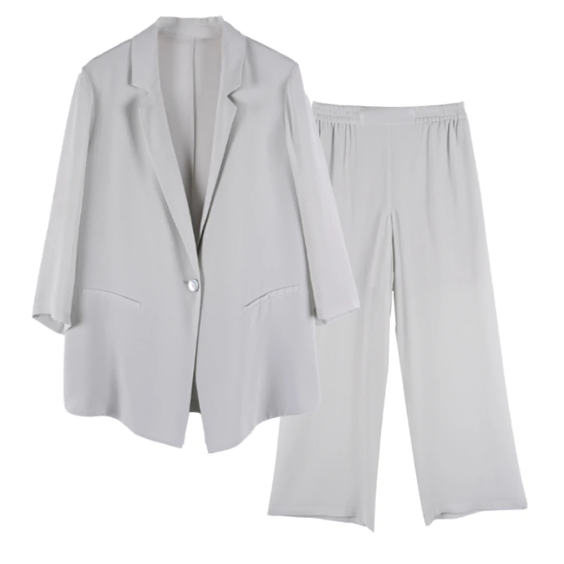 高端鬼绉桑蚕丝 夏装套西时尚通勤风KB-C023 KB-C025