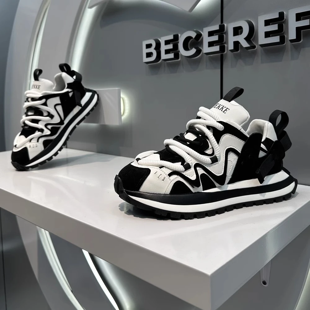 男鞋秋冬季2024新款厚底增高爆款运动潮流休闲加厚老爹鞋时尚潮鞋