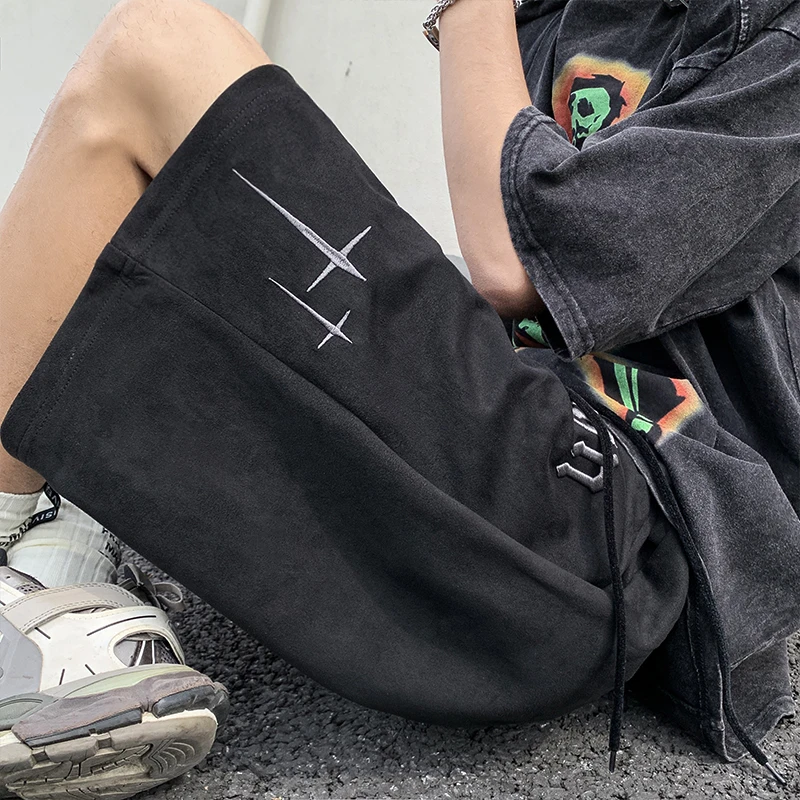 【10765】2025夏装新款青少年学生高街字母刺绣短裤