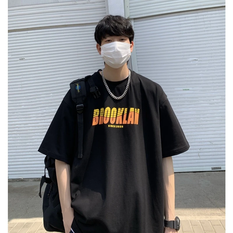 【9977包邮】2025夏装新款青少年学生港风舒适百搭通勤短袖T恤