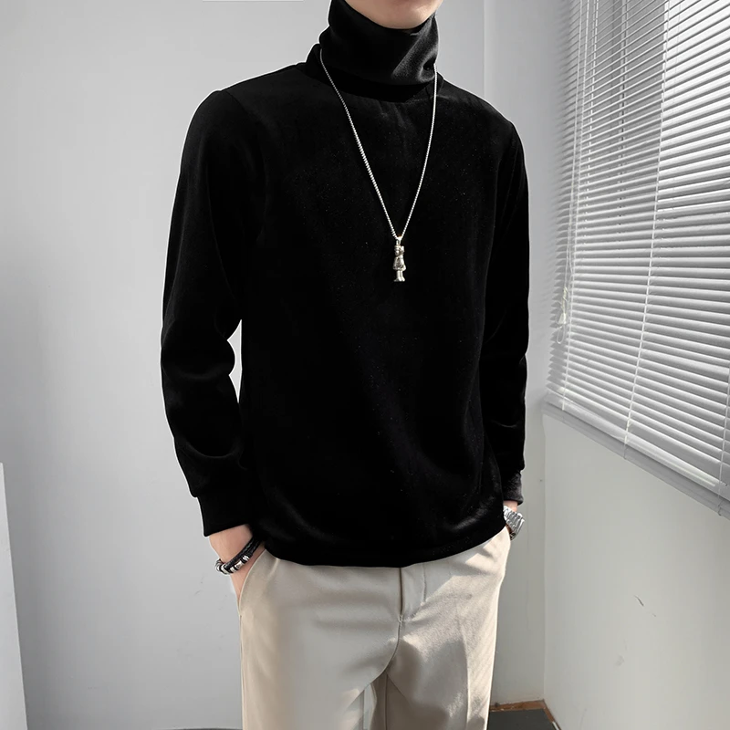 【10877】2025秋季新款青少年高领加厚金丝绒打底保暖卫衣