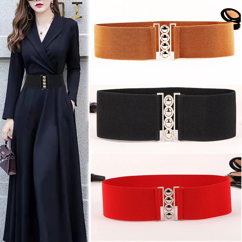 韩版女装配饰裙子松紧腰封宽窄弹力皮带细腰带女士新款推荐新款