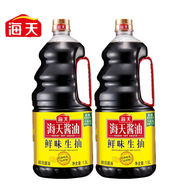 海天鲜味生抽1.9L*2桶 炒菜凉拌点蘸增鲜提味 家庭厨房常备调味品