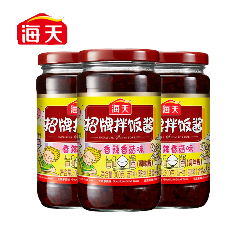 海天调味酱 招牌拌饭酱 香辣香菇味烹饪辣椒酱料 微辣香菇酱300g