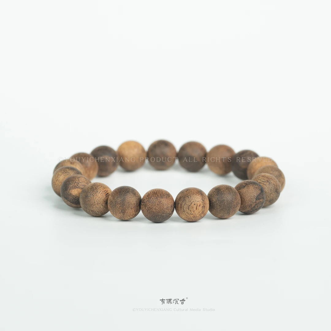 金星菩萨奇 天然野沉香柬埔寨11mm单圈圆珠手串11.5g