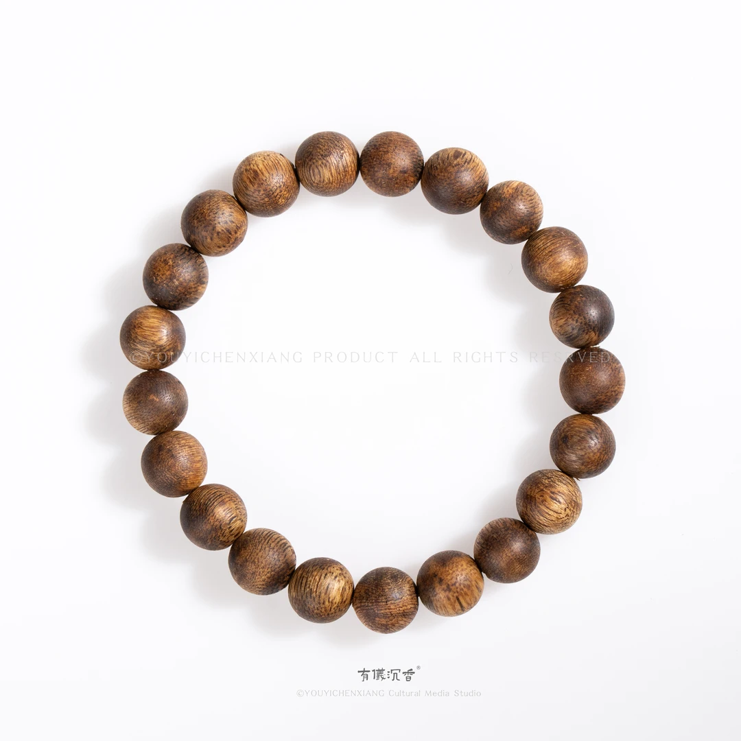 「新人必入」海南绿棋楠天然沉香手串0.9±圆珠单圈沉香手串香韵饱满