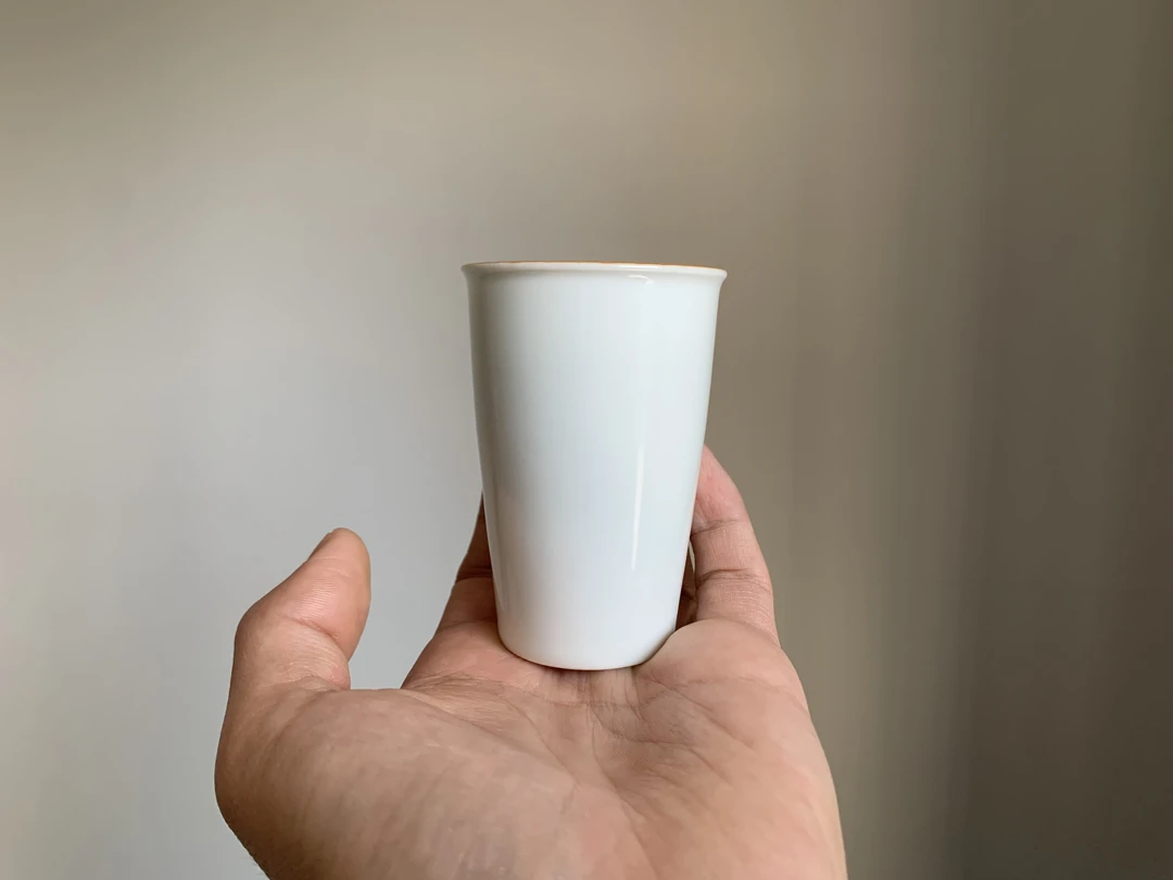 燕泥堂 甜白釉 闻香杯